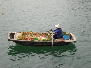 Fruit vendor, Halong Bay
